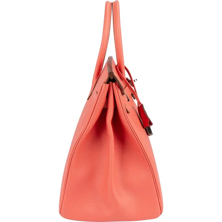 Birkin 35 Rose vue de côté
