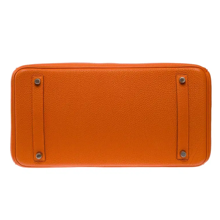 Birkin 35 Orange vue dessous