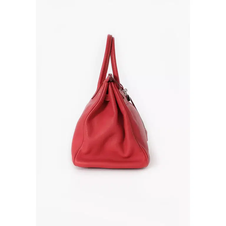 Birkin 35 Rouge vue de côté