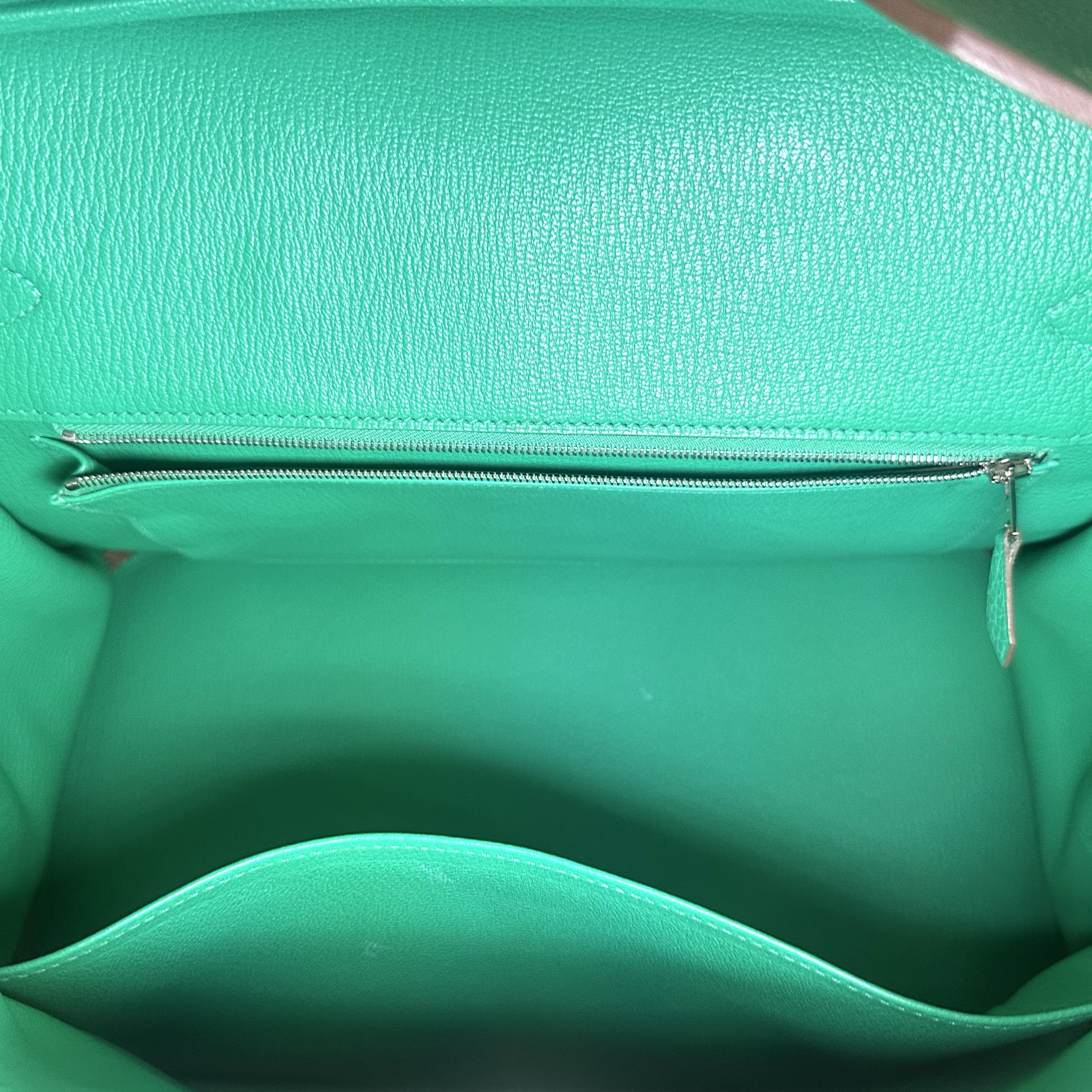 Hermès Birkin 35 Vert Menthe intérieur