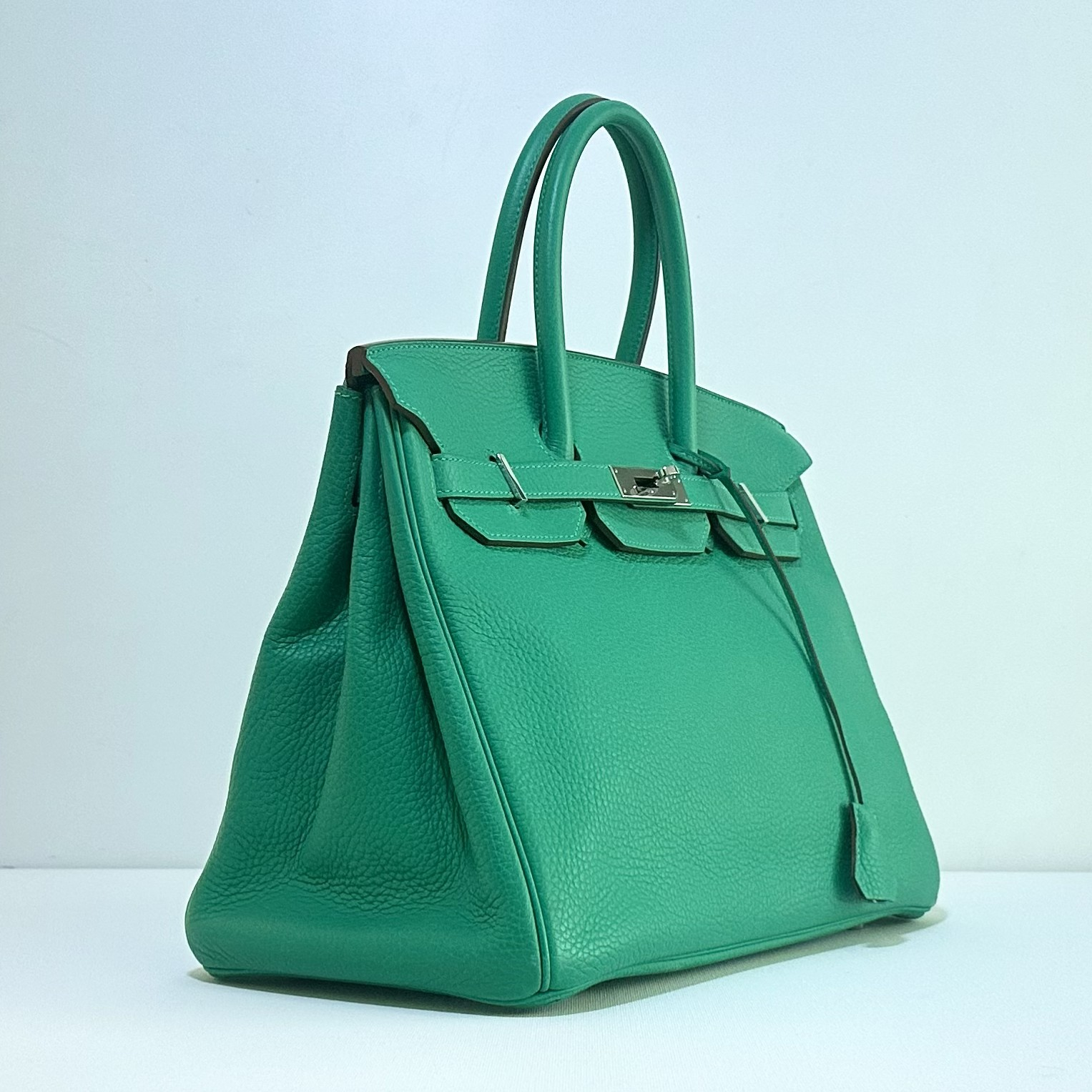 Hermès Birkin 35 Vert Menthe vue côté gauche