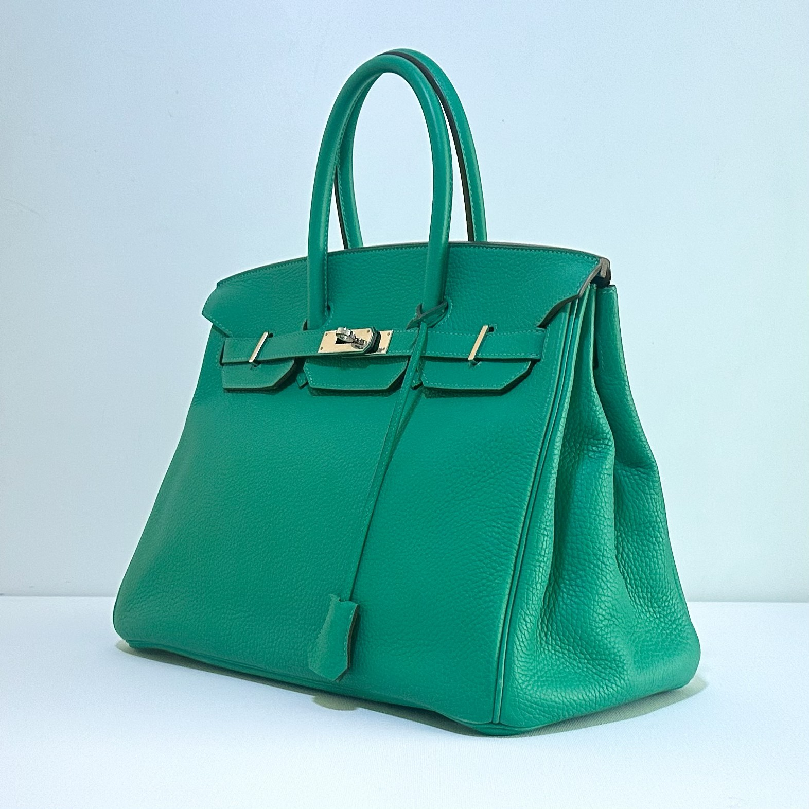 Hermès Birkin 35 Vert Menthe vue côté droit